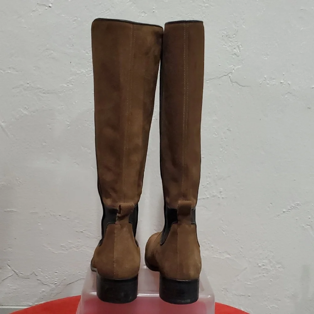 Anthropologie Modern Vintqge Made In Brazil Brown Suede Chelsea Riding Boots